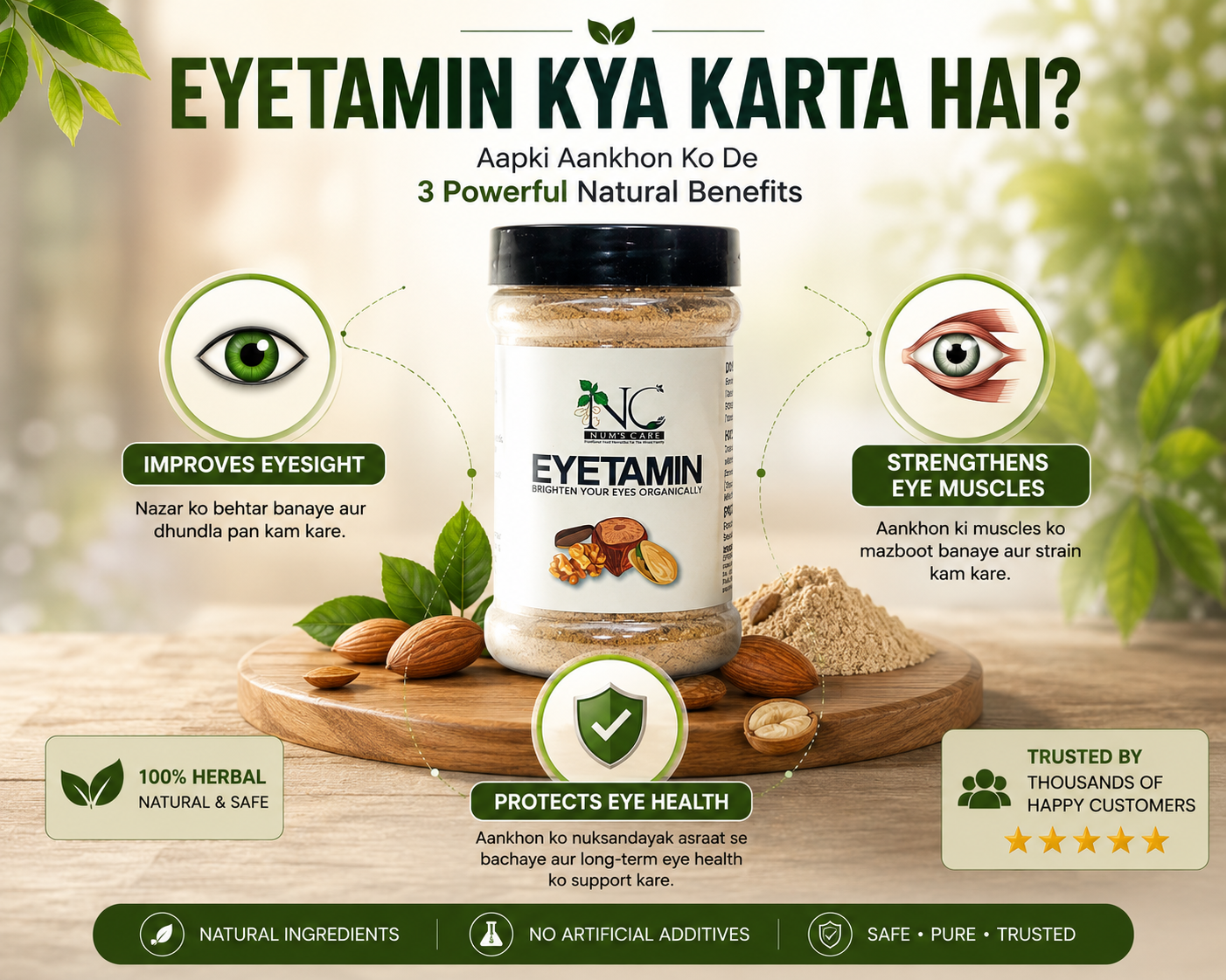 Eyetamin - Herbal Supplement for Eye Health. (350 grm)